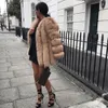 Mulheres Teddy Coat Mink Casacos Inverno Top Moda Casaco de Pele Elegante Espesso Ouro Outerwear Falso Casaco de Pele Chaquetas Mujer 2021 D25 210222