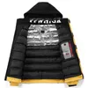 5XL Men Winter Outwear Thick Warm Parkas Jacket Coat Casual Windproof Pockets Detachable Hooded 211027