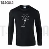 Tarchia New Brand Men's Manica T Shirt a maniche lunghe Homme Homme Hanno buona idea T-shirt in cotone Tee Big Size Plus Boy Beach Wear 210317
