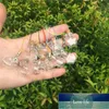 Mixed 10 Shape Mini Glass Bottles Key Chain Pendants Small Wishing With Cork Vial Arts Jars For Bracelets Gifts 10pcs