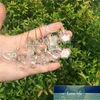 Mixed 10 Shape Mini Glass Bottles Key Chain Pendants Small Wishing With Cork Vial Arts Jars For Bracelets Gifts 10pcs