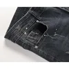 Dueweer Swag Washed Destroyed Jean Streetwear Knee Hole Biker Jeans Uomo Trend Fashion Splash Ink Skinny Jeans Pantaloni per uomo343y