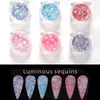 Decorazioni luminose per nail art Unghie in lamina di latta Paillettes di bellezza per donne e ragazze