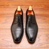 Fashion Black / Deep Brown Oxfords Business Dress Chaussures Généreaux Chaussures sociales en cuir Mens Groom
