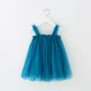 Kids Designer Clothes Girls Tulle Suspender Spirts Tutu Summer Princess Dresses Ins Ball Suknia A-Line Dress Dance Party Elegant Dress 321 U2