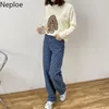 Kvinnors tröjor NEPLOE Kvinnor Vintertröja Kläder Tecknad Jacquard Stickade Pullovers 2021 Fallkläder Koreanska Söt Jumper Pull Femme 27c