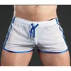 Men Shorts Casual Gym Fitness Training Shorts Sexy Mesh Breathable Sports Beach Trunks Male Clothing New Comfortable Y200901