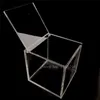 Scatola di immagazzinaggio in acrilico trasparente Scatole per imballaggio regalo per gioielli in plexiglass con cubo quadrato trasparente 210922