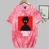 Anime Mob Psycho 100 Fashion Short Sleeve Round Neck Tie Dye T-shirt Y0809