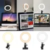 Beleuchtung 6 Zoll 16 cm LED Selfie Ringlicht mit Stativ Armhalter Einbeinstativ USB dimmbare Fotografie Licht für Fotostudio Fülllampe