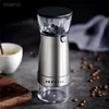 Electric Mills Coffee Grinder Machine USB充電式ステンレススチールブラックシンプルモダンコーヒーミリングマシン-Kraflo