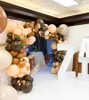 Party Decoration 102pcslot Coffee Brown Balloons Arch Kit Skin Color Latex Garland Baby Shower Supplies Bakgrund Vigd i bröllopsdekor9128003