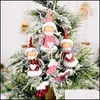 Christmas Decorations Festive & Party Supplies Home Garden Decoration Creative Plaid Wings Love Girl Pendant Childrens Gift Xmas Ornaments D