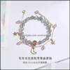 Charm Bracelets Jewelry Bracelet Crystal Girls Wind Grey Moonlight Stone Stberry Girlfriend Drop Delivery 2021 Yeqb2