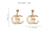 Veel 18K Vergulde Designer Letter Stud Oorbellen Luxe Merk Damesmode Oorhaakje 925 Zilveren Strass Parel Dangle Earring voor Bruiloft Sieraden Accessoires