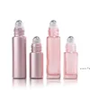 NEW10ML 5 ml Rose Gold Essential Oil Fles Glass Roll On Parfum Crystal Roller Ball Flessen door Sea Rre12273