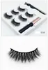 Magnetische vloeibare eyeliner valse wimpers met tweezer set magneet lijm gratis make -upgereedschap 3 paren wimper herbruikbaar