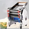 FKM-200 Nudel Pressmaskin Automatisk kommersiell rostfritt stål Elektrisk pasta tillverkare maskin Dough Cutter Dumpling Skin Machine