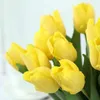 Presentes para mulheres 11 peças buquê de flores artificiais de tulipa de alta qualidade toque real hidratante para decoração de casamento flores decoração de casa garen