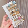 Elastici Jewelry1 Set Acrilico Pearl Barrettes Fashion Geometric Women Clip Grips Aessories For Girls Hair Pins Jewelry Drop Delivery 202