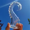 Glass Bong Octopus Beard Shape With 10mm Female Dewar Joint Hookahs Water Bongs