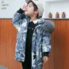 2021 nouvelle veste de camouflage d'hiver pour enfants mode garçons Parkas-30 degrés col de fourrure véritable épaissir fille combinaisons de neige manteau 3-10 ans H0909