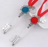 Snowflake Jul Keychain Key Ring Sticker Santa Claus Festival Gift Hem Hängande Pendent Adorno de Navidad