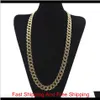 Whosale 16Inch 18Inch 20Inch 22Inch 24Inch 26Inch 28Inch 30Inch Iced Out Rhinestone Gold Silver Miami Cuban Link Chain Men Hiphop 8O3R Nuckp