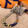 Latest launch French Masters Designed Luxury Men's Bracelets CHAIN LINKS PATCHES Colored Bracelet Necklace Jewelry299E