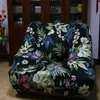 Roślina Drukuj Sofa Pokrywa Kwiatowy Tight Wrap Kanapa Swiastka Stylowa Styl Segmentowy Corner Case Fotel Protector 211116