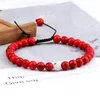 Tennis charm 6mm pärlstensar armband rött turkoser mäns vita armbandbanglar vävda rep justerbara smycken för kvinnor pulseras