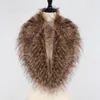 Topy Kobiety Faux Fur Collar Stałe Szalik Szal Kołnierz Jesień Zimowy Wrap Harajuku ukradł Ciepłe wiatroszczelne szaliki Dropshipping Y H0923