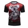 BJJ Rashguard T Shirt Compressione da uomo MMA Fitness Muscle Fight TOP Muay Thai Tees Jiu Jitsu Tight Fightwear 210716