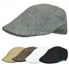 Berets Vintage S Boy Beret Caps Men Women Cabbie Gatsby Linen Outdoor Hats Brand Sun Hat Unisex Duckbill