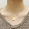 Collar creativo con mapa de España, oro de 18 quilates, cadena de clavícula para mujer, accesorios de acero de titanio