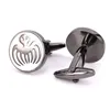 Jewellery 007 James Bond Spectre Cufflinks Black and White Enamel Men Wedding Party Cuff Links Movie Jewelry