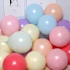 100pcs/lot 10 inçlik çeşitli renkli makarna lateks balonlar parti dekorasyon pastel şeker helyum balon düğün bebek duş dekor hediye hava globos jy0945