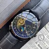 Yeni En İyi Marka Saat Erkekleri Otomatik Yüksek Kaliteli Saat Deri Kayış Mens Mekanik Orologio Di Lusso Bileklik297a