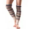 Knee High Leg Warmers Socks Multicolor Stripe Knit Boot Cuffs Toppers Leggings Shoes Women Girls Autumn Winter Loose Stockings Clothing Will and Sandy