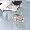 Zestaw luksusowych pościeli Egiptian bawełniana 4pcs księżniczka haft ślubny kołdra kołpakowy bóle łóżek lniane poduszki poduszki