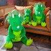 60-90cm tamanho gigante verde triceratops longo brinquedo de pelúcia recheado Dinossauros verde dinossauros abraçar brinquedo brinquedo plumue presente para menino presente de aniversário H0824