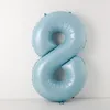 40 cali Macaron Niebieski Różowy Numer Foliowy Balony 0 do 9 Urodziny Prysznic Baby Shower Wedding Decoration Ballon Ballon