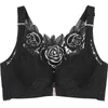 underwear women Front button rose bra Gather adjustment Underwireless underwear big size Plus size bra 95D 210728
