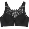 Bielizna Damskie Przycisk przedni Rose Biustonosz Zbierz Regulację Underwereless Bielizna Big Size Plus Size BRA 95D 210728