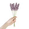 Dekorativa Blommor Kransar 6st / Bundle Pe Lavendel Artificial Granules Skum Berry Spike Bröllopsinredning Växter Vaser För Hem Tillbehör