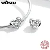 WOSTU Heart & Vine Charms 925 Sterling Silver Butterfly Flower Bead Fit Original Bracelet Necklace Pendant DIY Jewel;ry CQC1603 Q0531