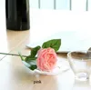 Uroczy Sztuczny Jedwab Kwiaty Dekoracyjne Kwiaty Tkaniny Róże Peonie Kwiat Dla Wedding Home Hotel Decor RD7078