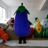 Halloween Eggplant Mascot Costume Top Quality Cartoon vegetable Anime theme character Adult Size Christmas Carnival Birthday Party Fancy Dres