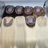 New Coming Stock Balayage Color Virgin Human Hair Toppers Mono With Open Weft Base for hairloss Women