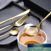 4 teile/satz Gold Besteck Set Edelstahl Geschirr Besteck Besteck Set Abendessen Messer Gabel Löffel Dropshipping